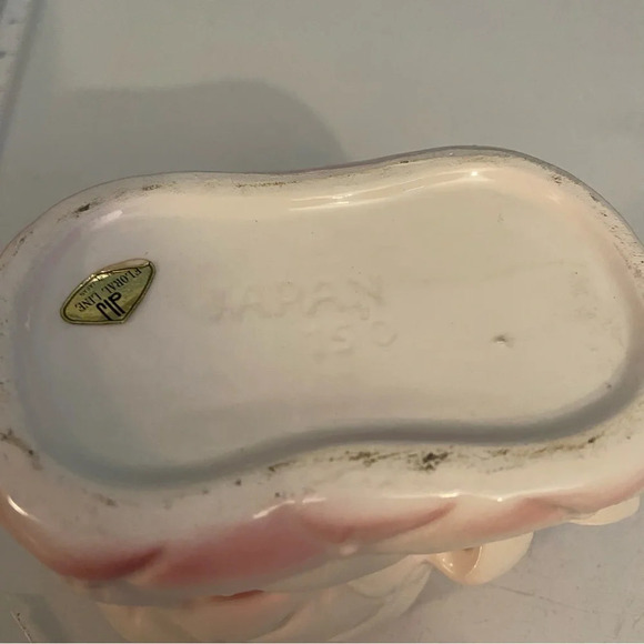 Vintage Japan floral line baby girls ‎ ceramic shoe planter - Picture 8 of 9